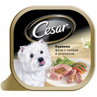 Консервы для собак куриное филе, тыква и шпинат