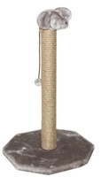 Когтеточка "Мышка на столбике", 50 см, сизаль, основание 36,5x36,5 см