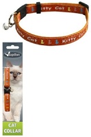 Ошейник для кошек "Китти" 10мм-21-33см, оранжевый 270111, Adjustable cat collar, 10 mm x 21 - 33 cm, Kitty cat, colour orange