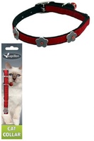 Светоотражающий ошейник для кошек 10мм-28см, красный 270103, Reflective velvet cat collar 10 mm x 28 cm, colour red