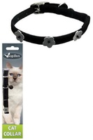 Светоотражающий ошейник для кошек 10мм-28см, черный 270101, Reflective velvet cat collar 10 mm x 28 cm, colour black