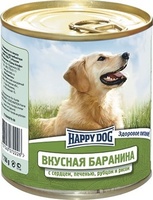 Консервы для собак с бараниной, сердцем, печенью, рубцом и рисом
