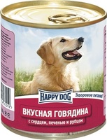 Консервы для собак с говядиной, сердцем, печенью и рубцом