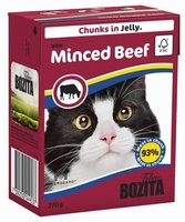 Кусочки в желе для кошек c рубленой говядиной, Bozita in Jelly with Minced Beef