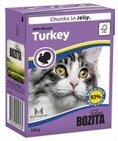 Кусочки в желе для кошек с рубленой индейкой, Bozita in Jelly with Minced Turkey