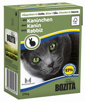 Кусочки в соусе для кошек с кроликом, Bozita in Sauce with Rabbit