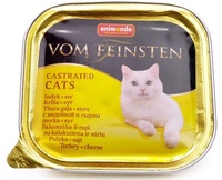 Консервы для кастрированных кошек с индейкой и сыром, Vom Feinsten Castrated cat