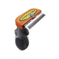 Фурминатор для длинношерстных собак средних пород, 6 см, DELUXE Long Hair Medium Dog deShedding Tool