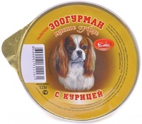 Консервы для собак "Мясное суфле" с курицей