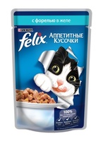 Кусочки в желе для кошек с форелью