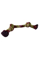 Игрушка для собак "Плетеная цветная с двумя узлами", 33 см, Woven rope bone 33cm 150 - 160 g, mixed colors  (3/72)
