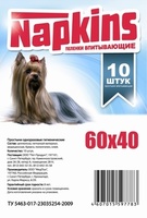 Впитывающие пеленки для собак 60x40, 10 шт.