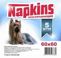 Впитывающие пеленки для собак 60x60, 5 шт.