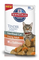 Паучи для кастрированных котов и кошек с лососем (1-7 лет), Sterilised with Salmon