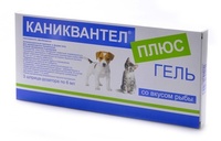 Каниквантел+гель от глистов для собак и кошек, 3 шт. (1шт. - 12кг)