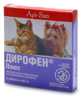 Дирофен плюс таблетки от глистов для кошек и собак