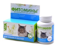 Фитомины для зубов и костей кошек, 100 таб.