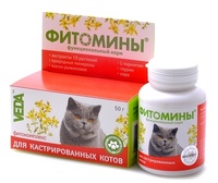 Фитомины для кастрированных котов, 100 таб.