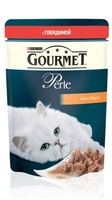 Паучи в подливе для кошек с говядиной, Perle