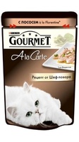 Паучи в подливе для кошек с лососем и овощами, Alcte
