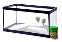 Аквариум с декором, 36х24х24 см, Lot promo fishtank + decoration + food