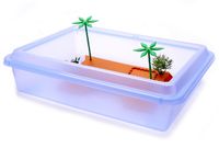 Ванночка для черепахи прямоугольная M, 43,5*34*11 см, Turtle box  tortuga" medium"