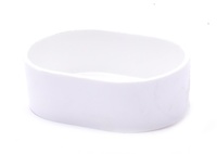 Кормушка для птиц овальная (белая) 11*8*4 см, White oval plastic bird feeder 11x8x4 cm