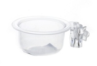 Пластиковая круглая кормушка для яичного корма большая o 6*3 см, Plastic egg food feeder 6