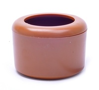 Кормушка-нерассыпайка для птиц (коричневая), 10*7 см, Brown plastic bird feeder+lip 10x7 cm