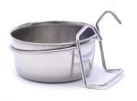 Кормушка для птиц из нержавеющей стали на держателе, 15 см, Feeder stainless steel+holder 15 cm