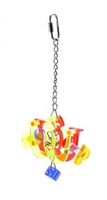 Игрушка акриловая для попугаев "Брелок" 10*7см, Acrylic parrot toy