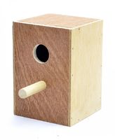 Деревянное гнездо для экзотических птиц 11*10.5*16 см, Wooden nest for exotic birds 11x10.5x16 cm