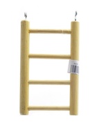 Деревянная лесенка для птиц 4 ступени 10.5*25 см, Ladder wood 4 rungs 10.5x25 cm