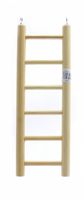 Деревянная лесенка для птиц 6 ступеней 8.5*24 см, Ladder wood 6 rungs 8.5x24 cm