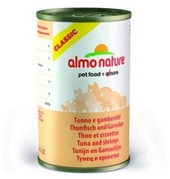 Консервы для кошек с тунцом и креветками, 55% мяса, Classic Adult Cat Tuna&Shrimps