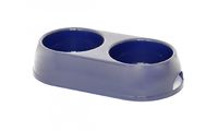 Двойная миска для собак пластиковая 12+12 см, Dog bowl dubble 12+12 cm