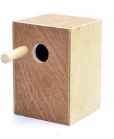 Деревянное гнездо для длиннохвостых попугаев 25.5*16.5*16 см, Wooden nest for parakeets