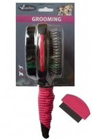 Двухсторонняя щетка-пуходерка для собак + расческа, Double brush large 2 in 1 with comb