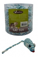 Игрушка для кошек "Полосатый мышонок", 5 см, Mouse blue/white