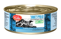 Консервы для собак "Мясное ассорти" говядина с птицей