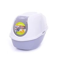 Туалет-домик SmartCat с угольным фильтром, 54х40х41см, серый