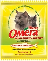 Омега Neo витамины для кошек и котят с таурином и L-карнитином, 15 таб. (саше)
