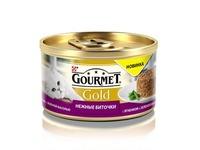 Консервы для кошек нежные Gourmet Gold биточки с ягненком и фасолью