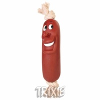 Игрушка д/собак Сарделька на веревке, 11см (3242)