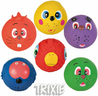 Игрушка д/собак 1 Лицо-пищалка, латекс, 6см (3504)